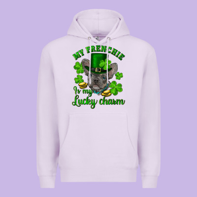 St.patrick's Day My French Bulldog Is My Lucky Charm Premium Hoodie Designed By Ranaportraitstore