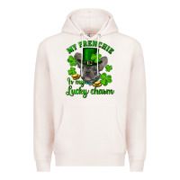 Pale Pink st.patrick's day my french bulldog is my lucky charm Premium Hoodie - RanaPortraitStore