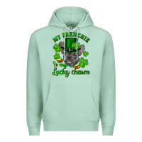 Seafoam st.patrick's day my french bulldog is my lucky charm Premium Hoodie - RanaPortraitStore