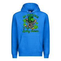 True Royal st.patrick's day my french bulldog is my lucky charm Premium Hoodie - RanaPortraitStore