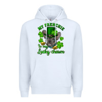 White st.patrick's day my french bulldog is my lucky charm Premium Hoodie - RanaPortraitStore