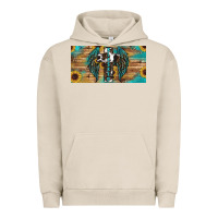 Pigment French Oak western blessed cros sunflowers licence plate Urban Hoodie - RanaPortraitStore