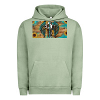 Pigment Oil Green western blessed cros sunflowers licence plate Urban Hoodie - RanaPortraitStore