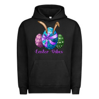 Pigment Black easter bunny ear eggs easter vibes Urban Hoodie - RanaPortraitStore