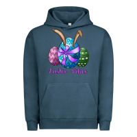 Pigment Midnight Navy easter bunny ear eggs easter vibes Urban Hoodie - RanaPortraitStore