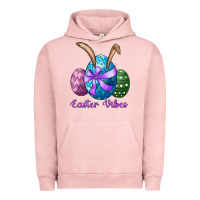 Pigment Salmon easter bunny ear eggs easter vibes Urban Hoodie - RanaPortraitStore