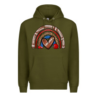 Army Green football rainbow Premium Hoodie - Zillion Design Studio
