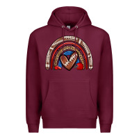 Burgundy football rainbow Premium Hoodie - Zillion Design Studio