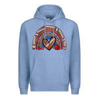 Colony Blue football rainbow Premium Hoodie - Zillion Design Studio
