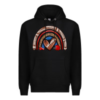 Black football rainbow Premium Hoodie - Zillion Design Studio