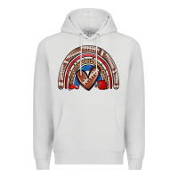 Dove Grey football rainbow Premium Hoodie - Zillion Design Studio