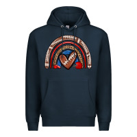 Navy football rainbow Premium Hoodie - Zillion Design Studio