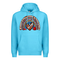 Ocean Blue football rainbow Premium Hoodie - Zillion Design Studio