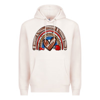 Pale Pink football rainbow Premium Hoodie - Zillion Design Studio