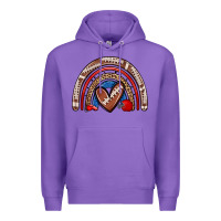 Purple football rainbow Premium Hoodie - Zillion Design Studio