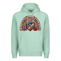 Seafoam football rainbow Premium Hoodie - Zillion Design Studio