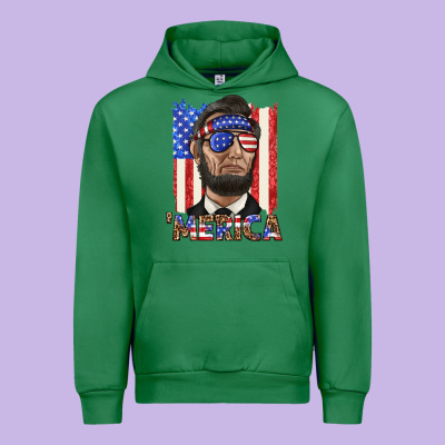 Urban Hoodie merica with lincoln