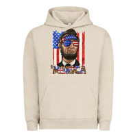Pigment French Oak merica with lincoln Urban Hoodie - texasbilliewilder