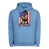 Pigment Pebble Blue merica with lincoln Urban Hoodie - texasbilliewilder