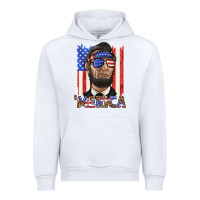 White merica with lincoln Urban Hoodie - texasbilliewilder