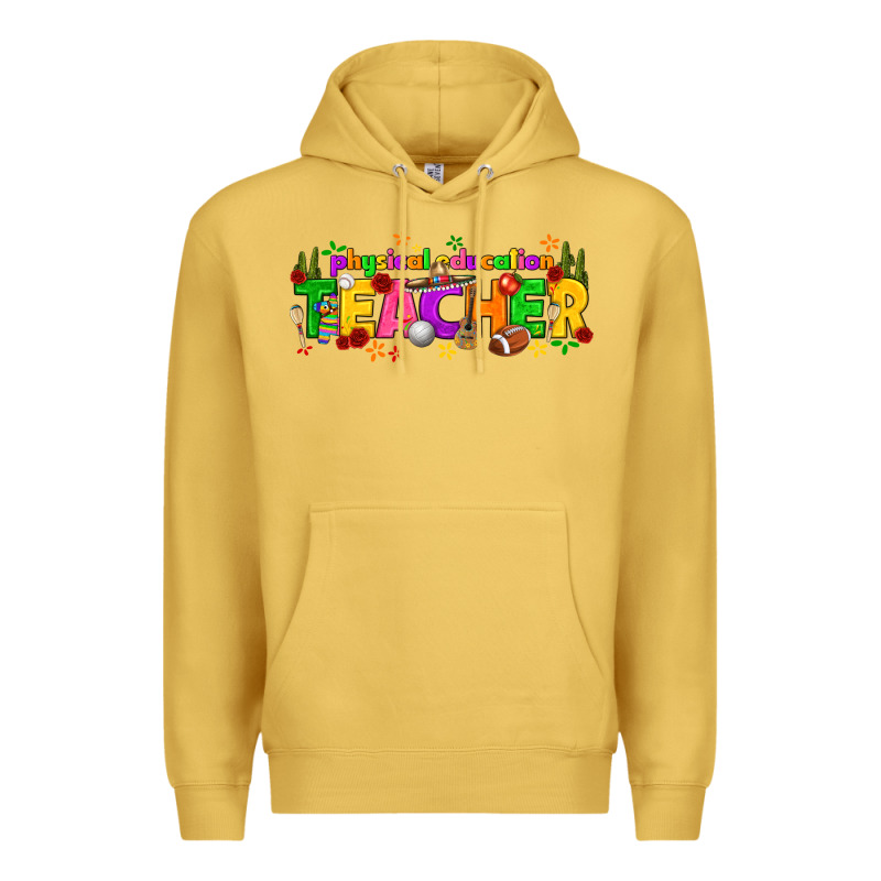 Physical Education Teacher Cinco De Mayo Premium Hoodie by texasbilliewilder | Teevron