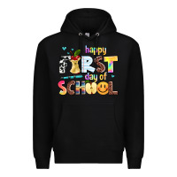 Black happy first day of school Premium Hoodie - AdoDesignShop