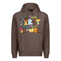 Coffee happy first day of school Premium Hoodie - AdoDesignShop