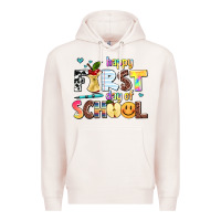 Pale Pink happy first day of school Premium Hoodie - AdoDesignShop