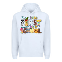 White happy first day of school Premium Hoodie - AdoDesignShop