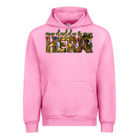 Fuchsia Pink my daddy is my hero army western Urban Hoodie - texasbilliewilder