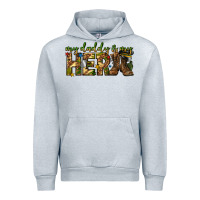 Heather Grey my daddy is my hero army western Urban Hoodie - texasbilliewilder