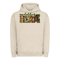 Pigment French Oak my daddy is my hero army western Urban Hoodie - texasbilliewilder