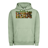 Pigment Oil Green my daddy is my hero army western Urban Hoodie - texasbilliewilder