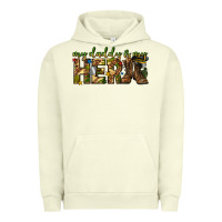 Pigment Pistachio my daddy is my hero army western Urban Hoodie - texasbilliewilder