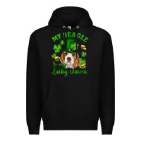 Black st.patrick's day my beagle is my lucky charm Premium Hoodie - RanaPortraitStore