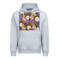 Heather Grey easter bunny carrot daisys leopard glitter Urban Hoodie - RanaPortraitStore