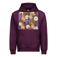 Mauve Wine easter bunny carrot daisys leopard glitter Urban Hoodie - RanaPortraitStore