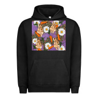 Pigment Black easter bunny carrot daisys leopard glitter Urban Hoodie - RanaPortraitStore