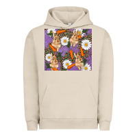 Pigment French Oak easter bunny carrot daisys leopard glitter Urban Hoodie - RanaPortraitStore