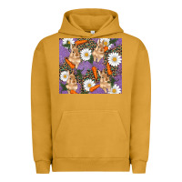 Pigment Peanut Butter easter bunny carrot daisys leopard glitter Urban Hoodie - RanaPortraitStore