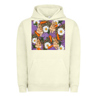 Pigment Pistachio easter bunny carrot daisys leopard glitter Urban Hoodie - RanaPortraitStore