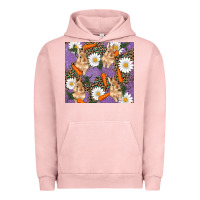 Pigment Salmon easter bunny carrot daisys leopard glitter Urban Hoodie - RanaPortraitStore