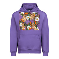 Tulip easter bunny carrot daisys leopard glitter Urban Hoodie - RanaPortraitStore