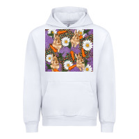 White easter bunny carrot daisys leopard glitter Urban Hoodie - RanaPortraitStore
