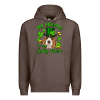 Coffee st.patrick's day my beagle is my lucky charm Premium Hoodie - RanaPortraitStore