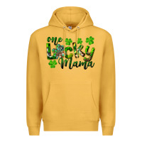 Mustard st. patrick's day one lucky mama Premium Hoodie - RanaPortraitStore