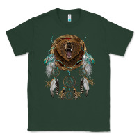 Sports Green bear  native dreamcatcher Classic Tee - BarkalooDesign