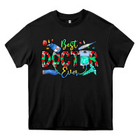 Black Best Doctor Ever Heavy Core Tee - CowhideDigitalArt