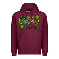 Burgundy st. patrick's day one lucky mama Premium Hoodie - RanaPortraitStore