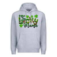 Heather Grey st. patrick's day one lucky mama Premium Hoodie - RanaPortraitStore